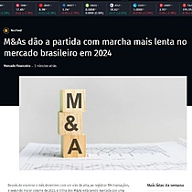M&As do a partida com marcha mais lenta no mercado brasileiro em 2024